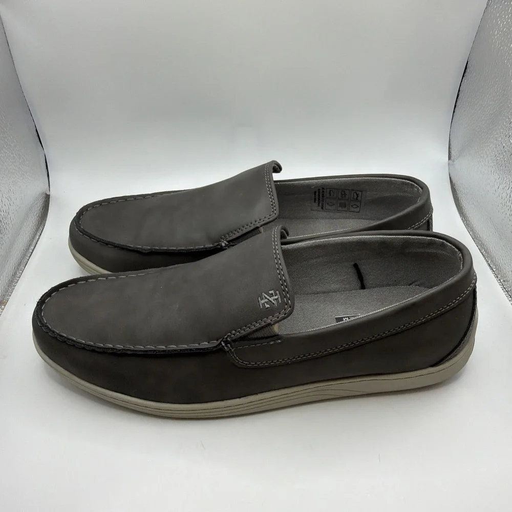 Izod Mens Seapoint Gray Sneaker Slip On Boat Beach Shoe Memory Foam Size 9.5